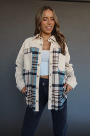 Kalen Contrast Plaid Shacket