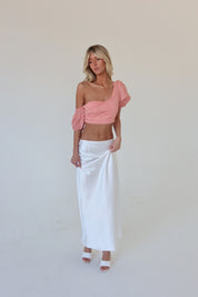 RESTOCKED :Lacey One Drop Shoulder Puff Sleeve Top