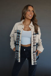 Kalen Contrast Plaid Shacket