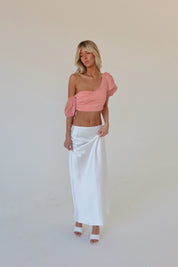 RESTOCKED :Lacey One Drop Shoulder Puff Sleeve Top