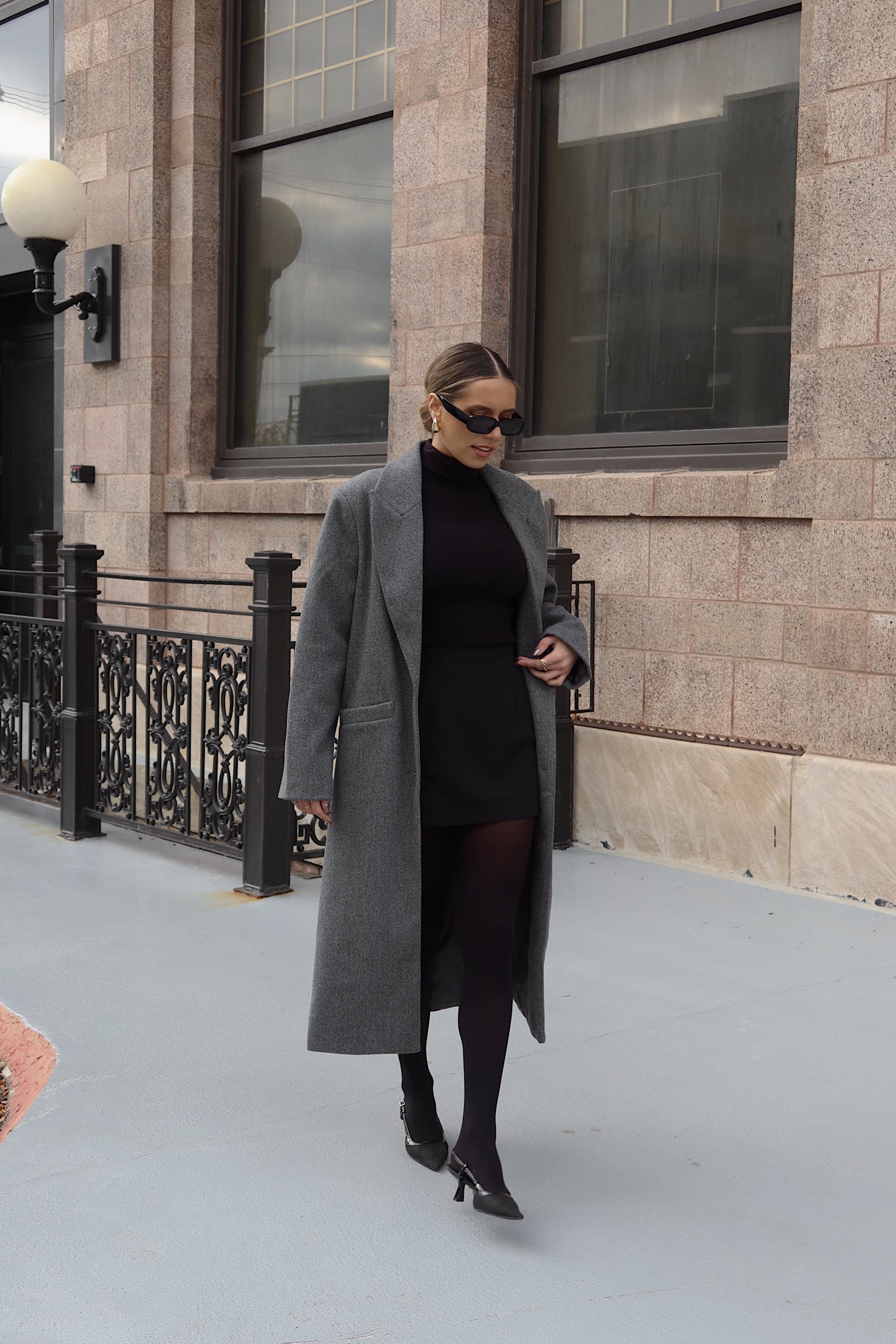 SALE :Drew Trench Coat in Grey