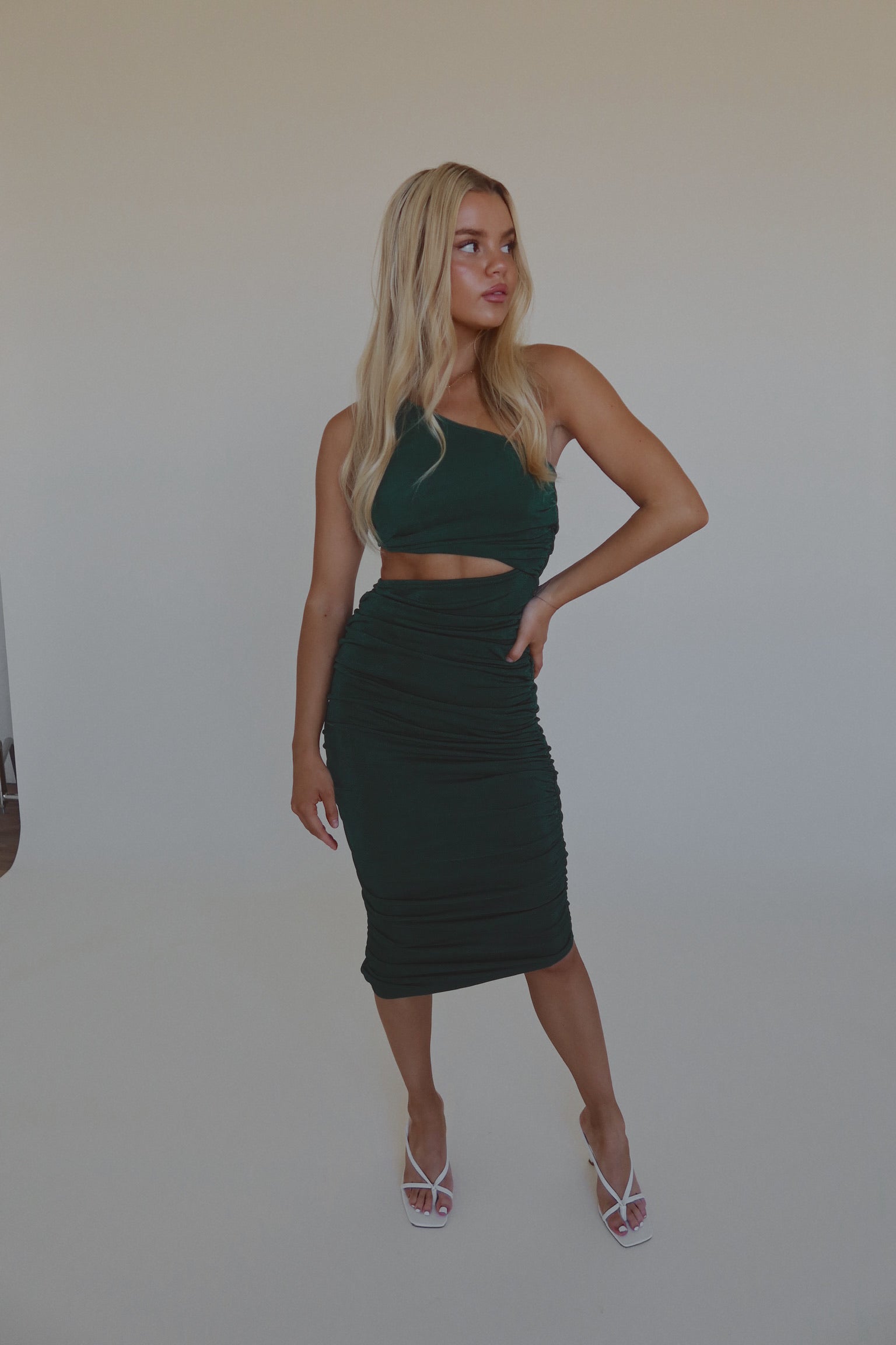 Hunter One Shoulder Midi Dress