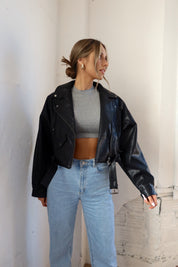 RESTOCKED : Zayna Leather Moto Jacket
