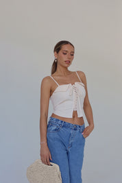 Clara Tie Front Corset Top