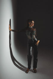 Kourtney Rhinestone Mesh Bodysuit