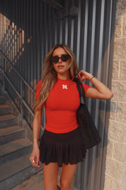 Nebraska Triple Threat Tee In Red