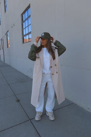 Khaki Combo Trench Coat