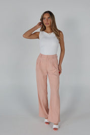 Lizzy High Waist Trousers In Blush