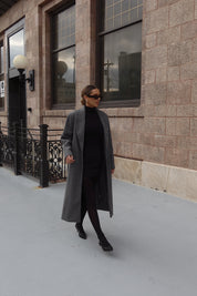 SALE :Drew Trench Coat in Grey