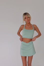 Jina Sage Scuba Skort