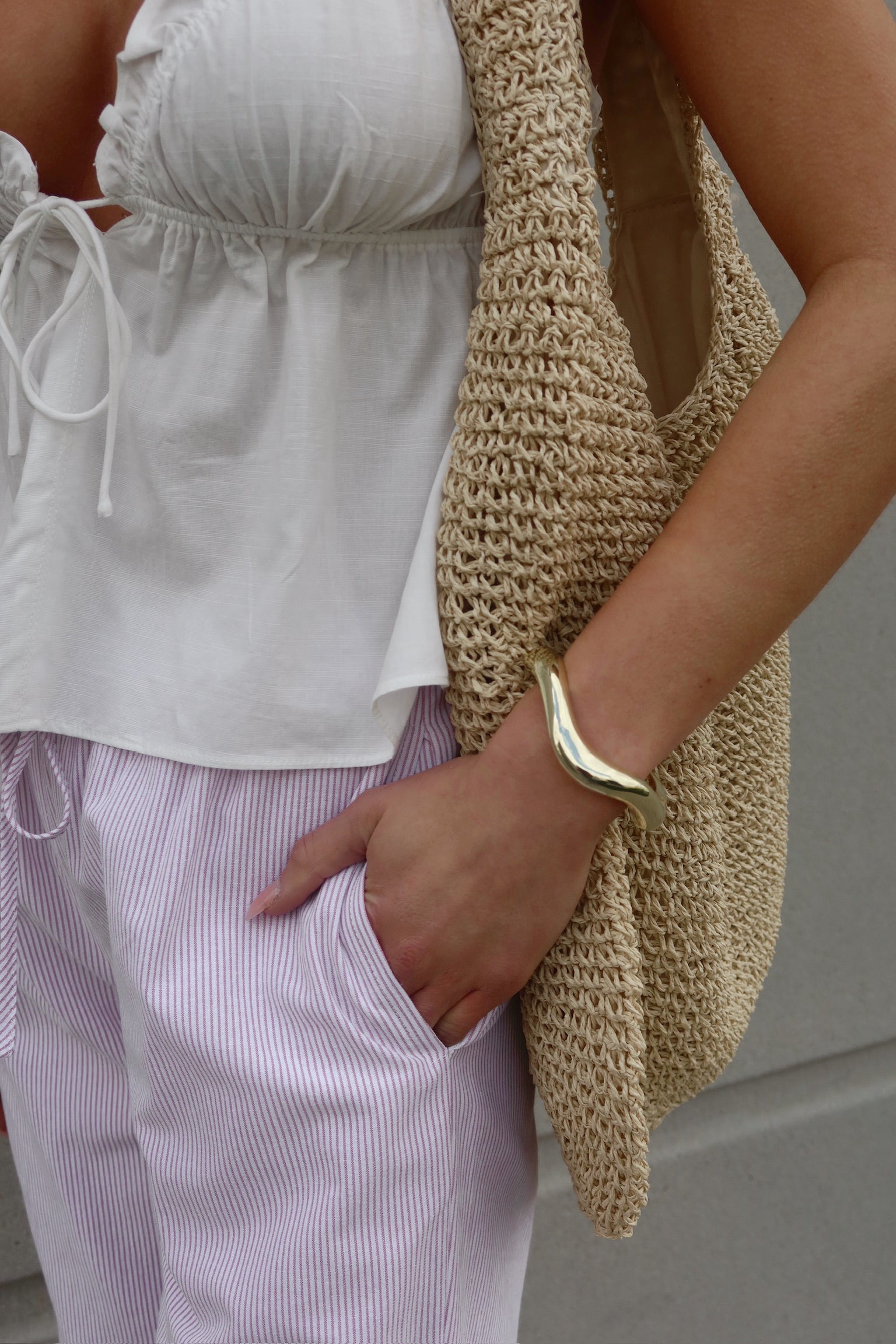 Irregular Metal Cuff Bracelet In Gold
