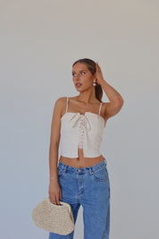 Clara Tie Front Corset Top