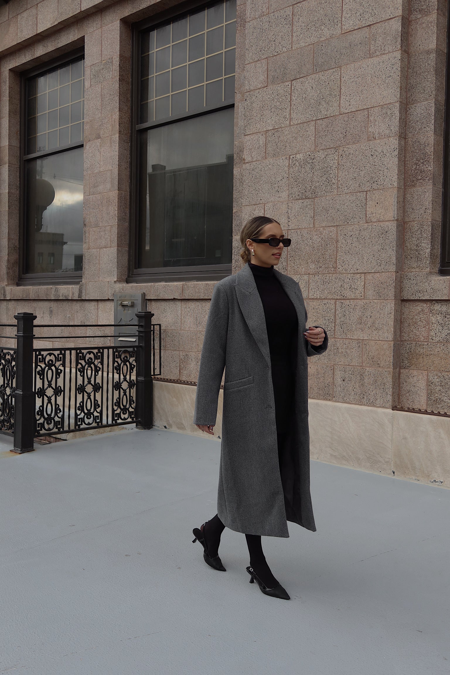 SALE :Drew Trench Coat in Grey