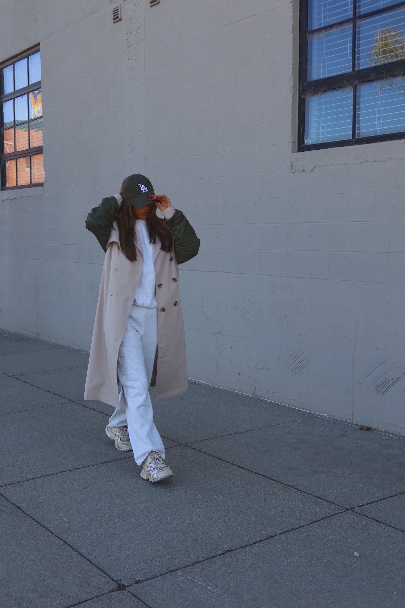 Khaki Combo Trench Coat