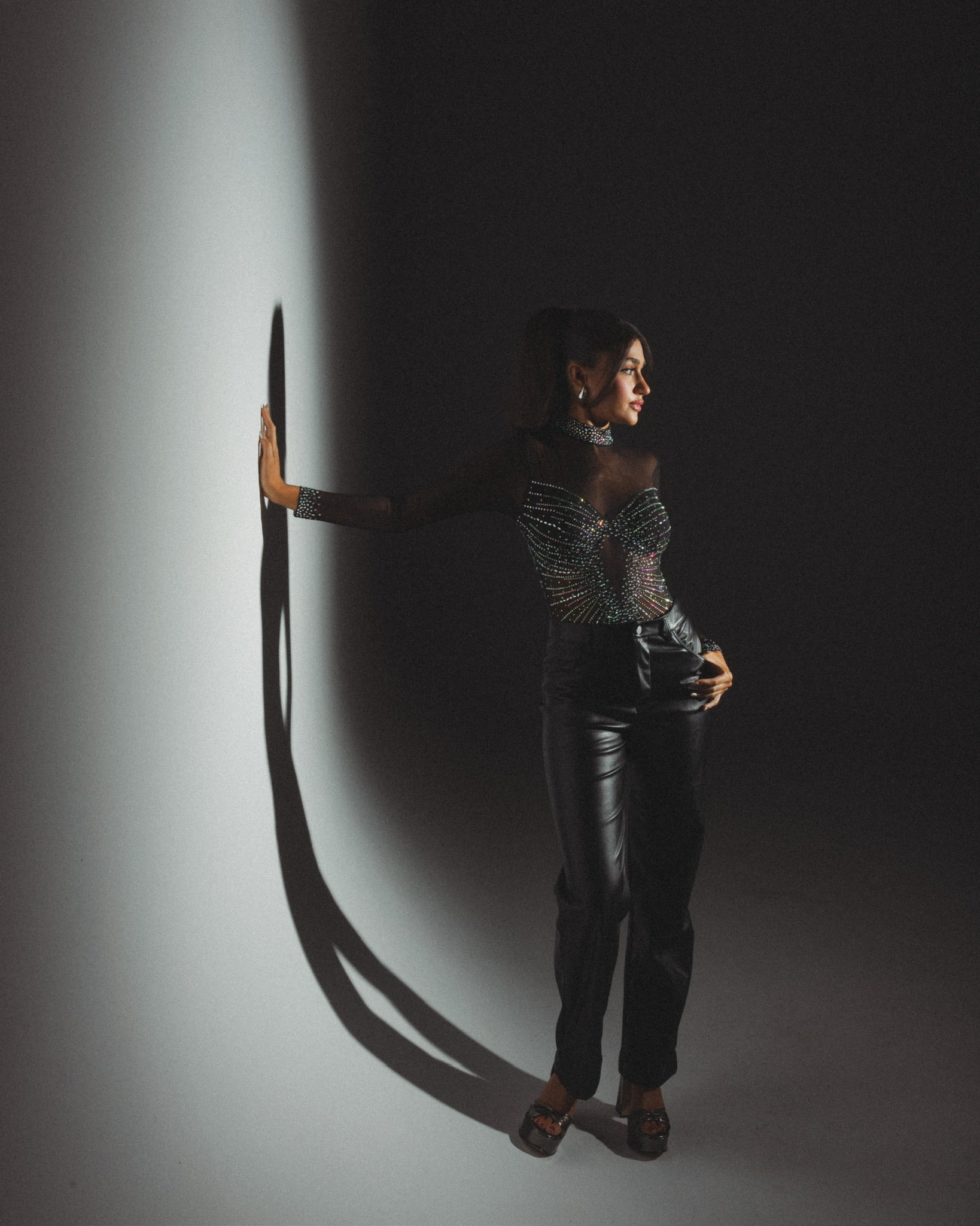 Kourtney Rhinestone Mesh Bodysuit