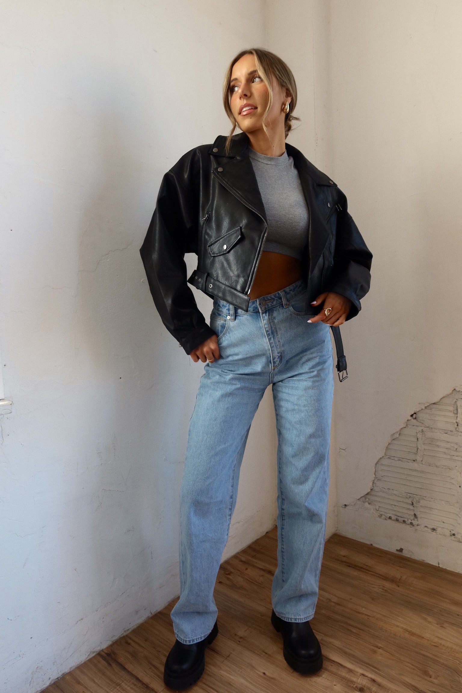 RESTOCKED : Zayna Leather Moto Jacket