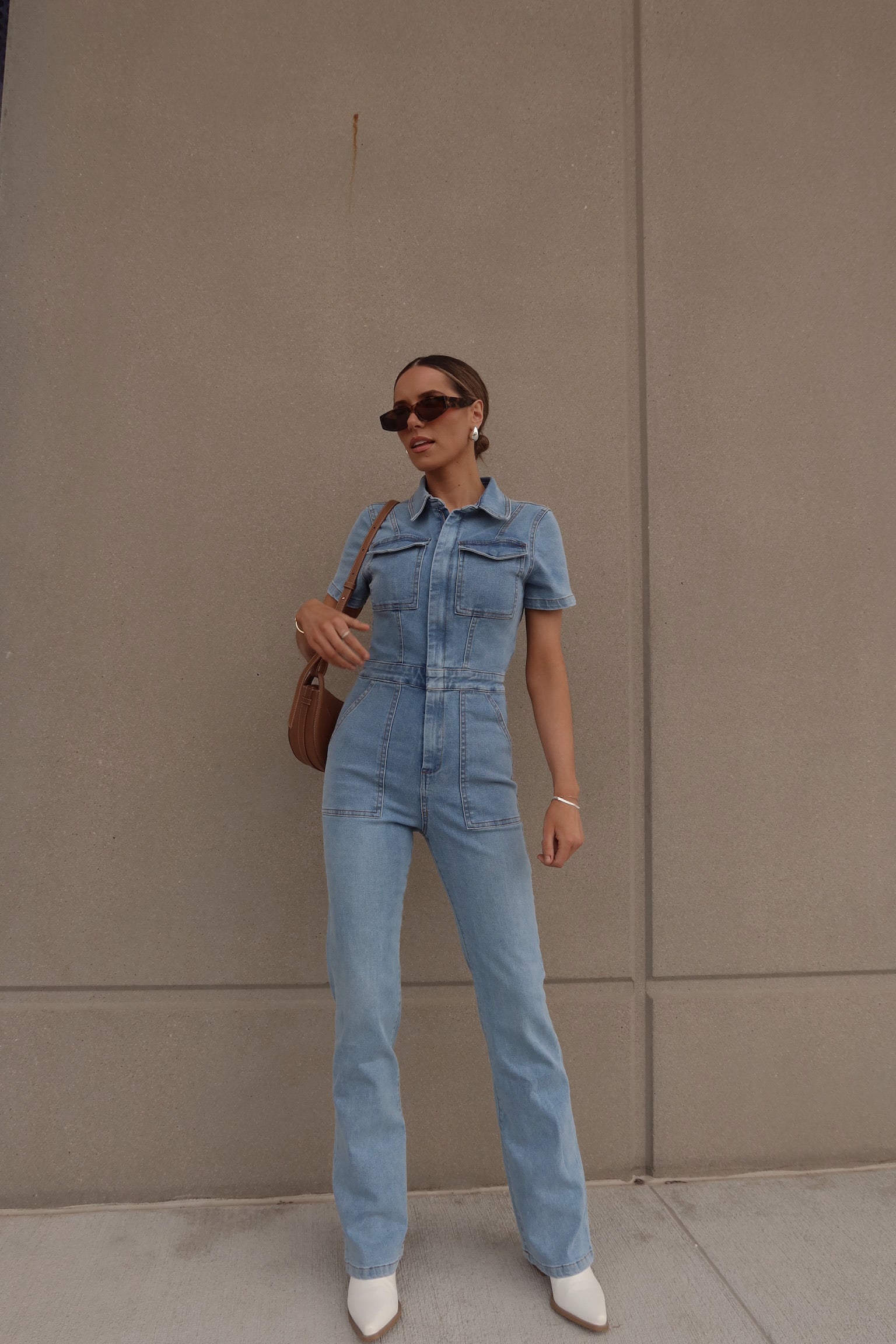 Chelsey Blue Denim Jumpsuit