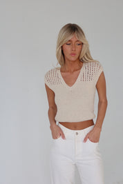 Lianna Crochet Knit Reversible Top