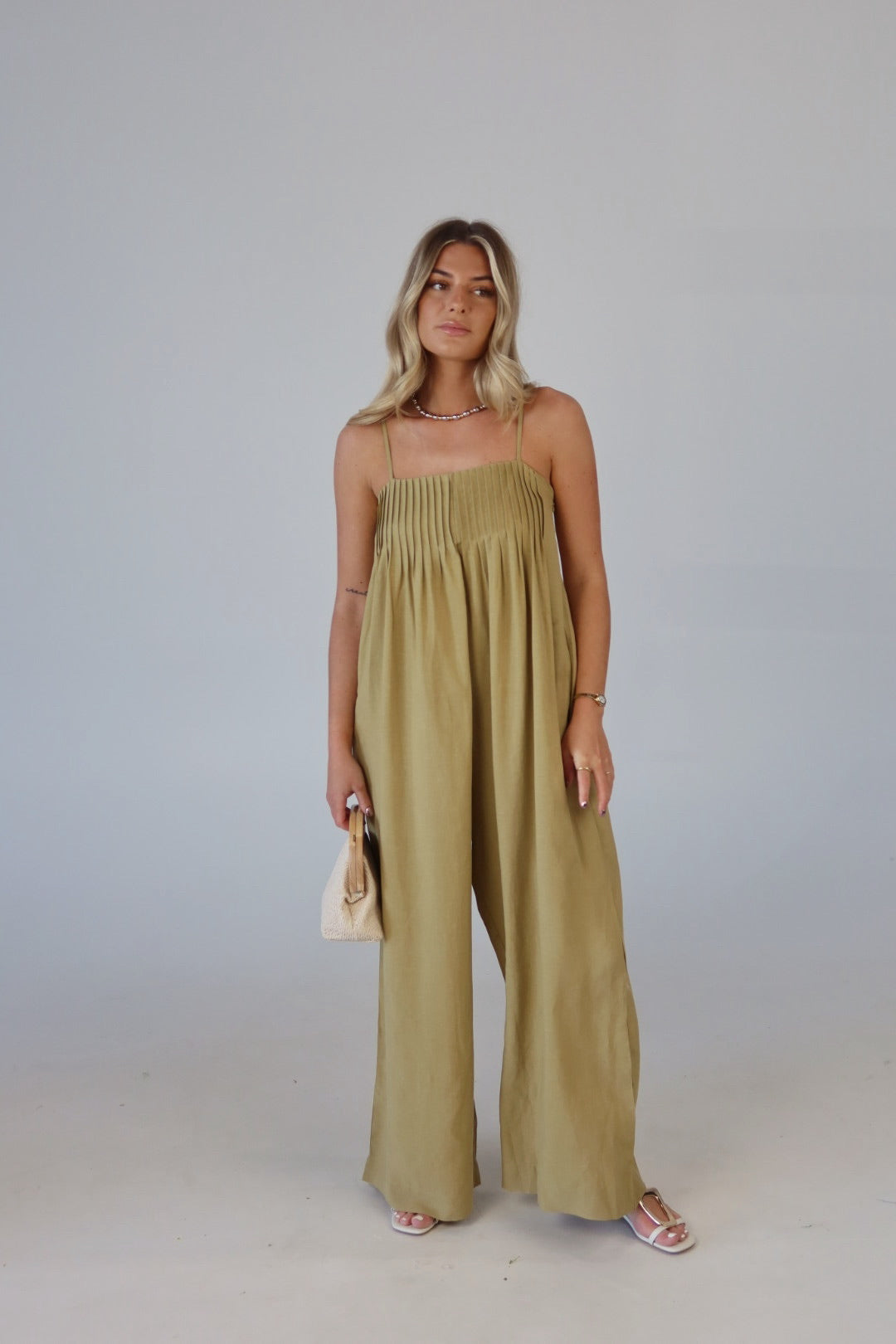 Eden Wide Leg Linen Jumpsuit