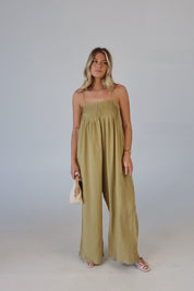 Eden Wide Leg Linen Jumpsuit