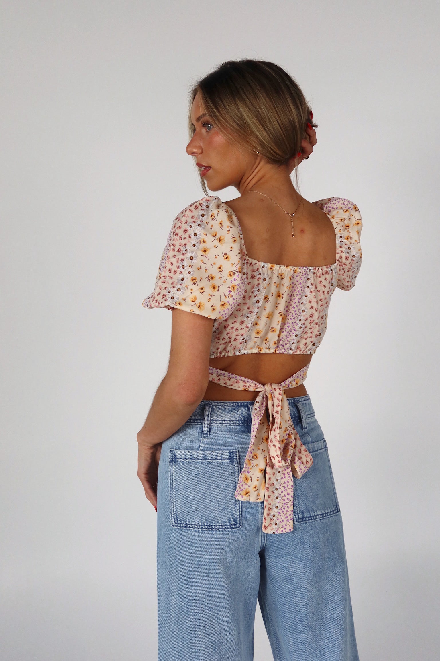 SALE :Hudson Floral Wrap Top