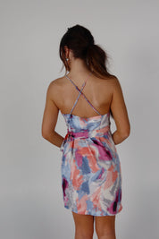 RESTOCKED :Willa Multi Color Silk Wrap Dress