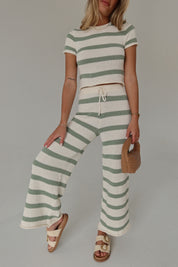 RESTOCKED :Riley Stripe Short Sleeve Top