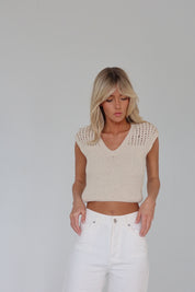 Lianna Crochet Knit Reversible Top