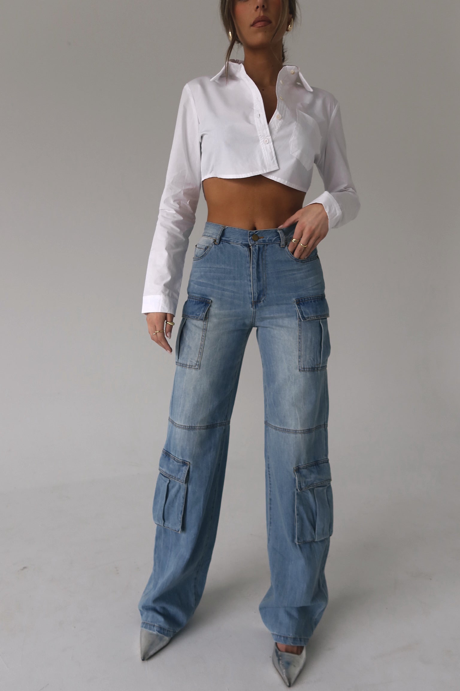 Trinity Denim Cargo Pants