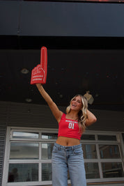 Nebraska Jersey Corset Top In Red