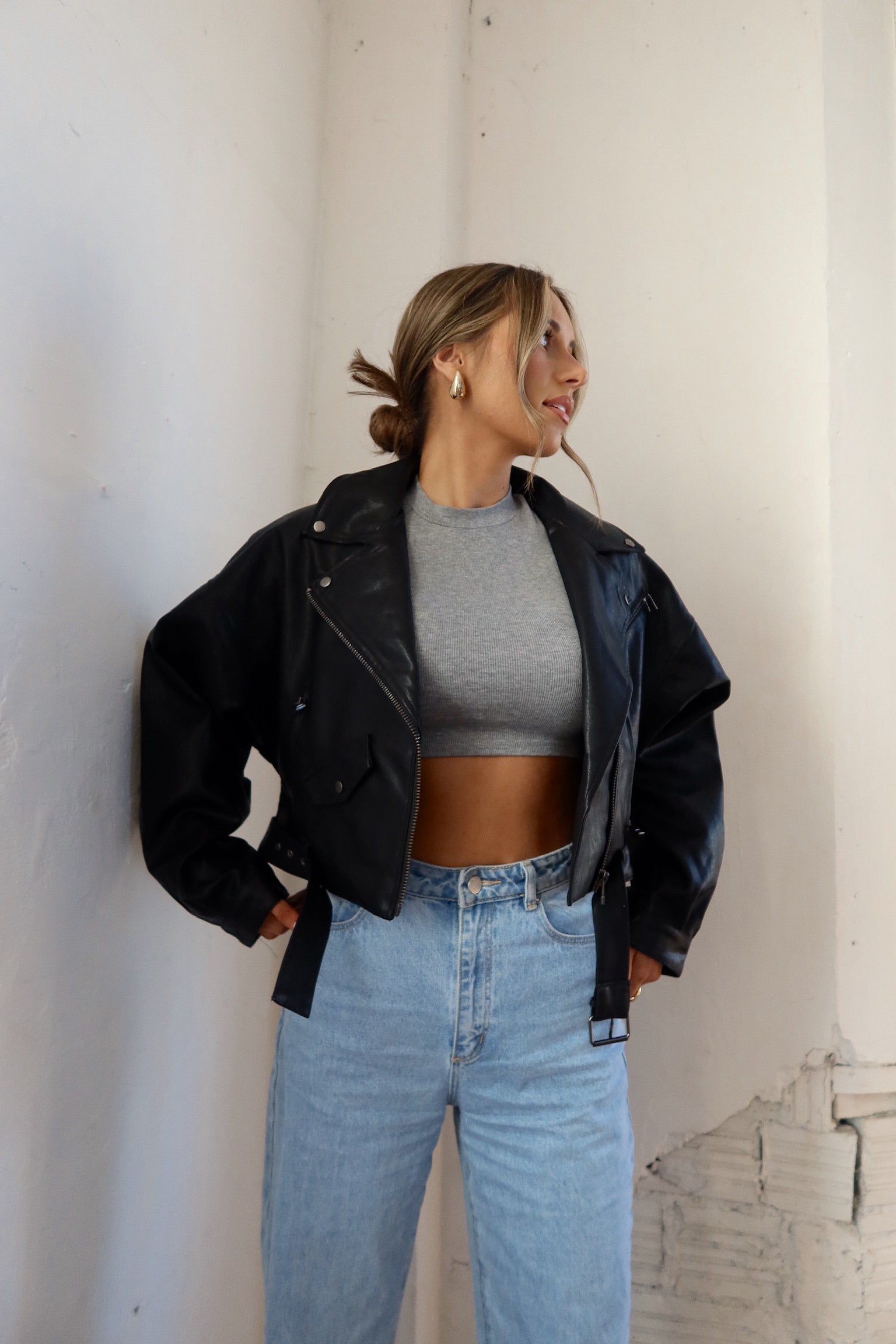 RESTOCKED : Zayna Leather Moto Jacket