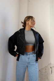 RESTOCKED : Zayna Leather Moto Jacket