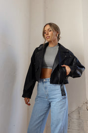 RESTOCKED : Zayna Leather Moto Jacket