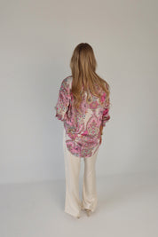 Lilianna Satin Button-Down Top