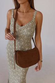 BILLINI : Collins Suede Cross Body Bag In Cocoa