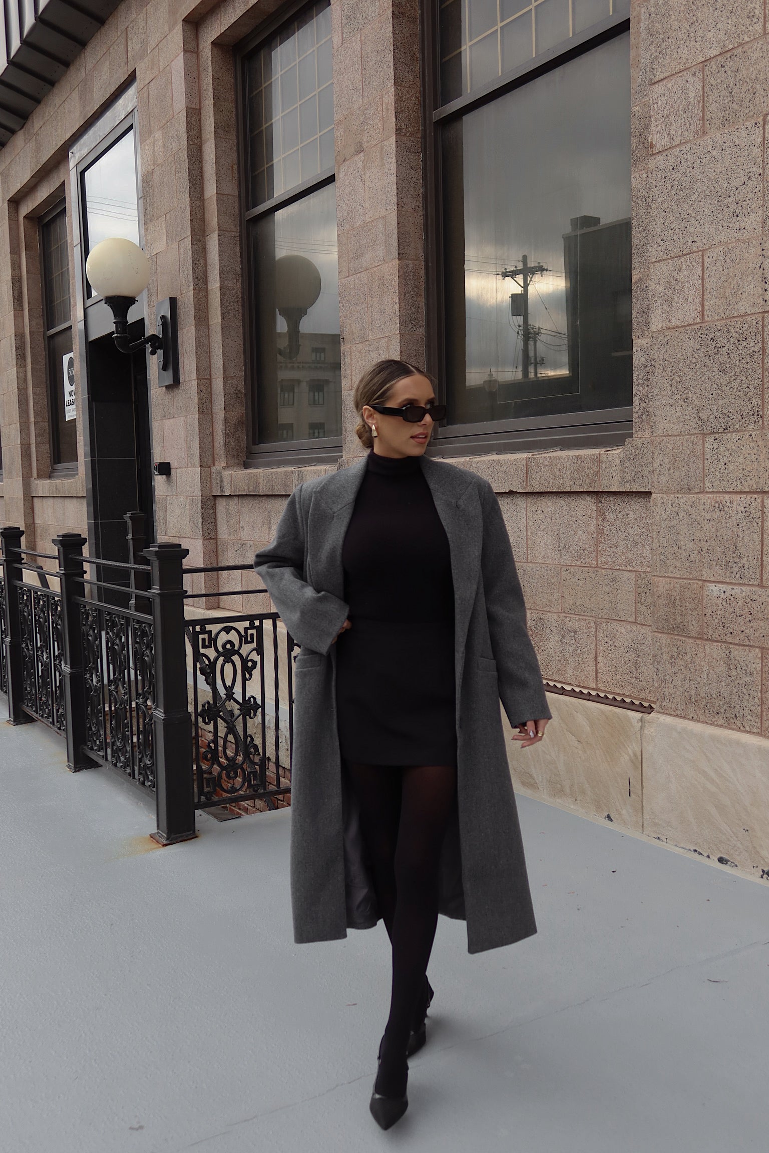 SALE :Drew Trench Coat in Grey