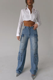 Trinity Denim Cargo Pants