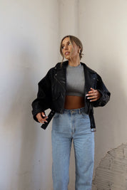 RESTOCKED : Zayna Leather Moto Jacket