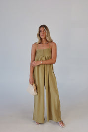 Eden Wide Leg Linen Jumpsuit