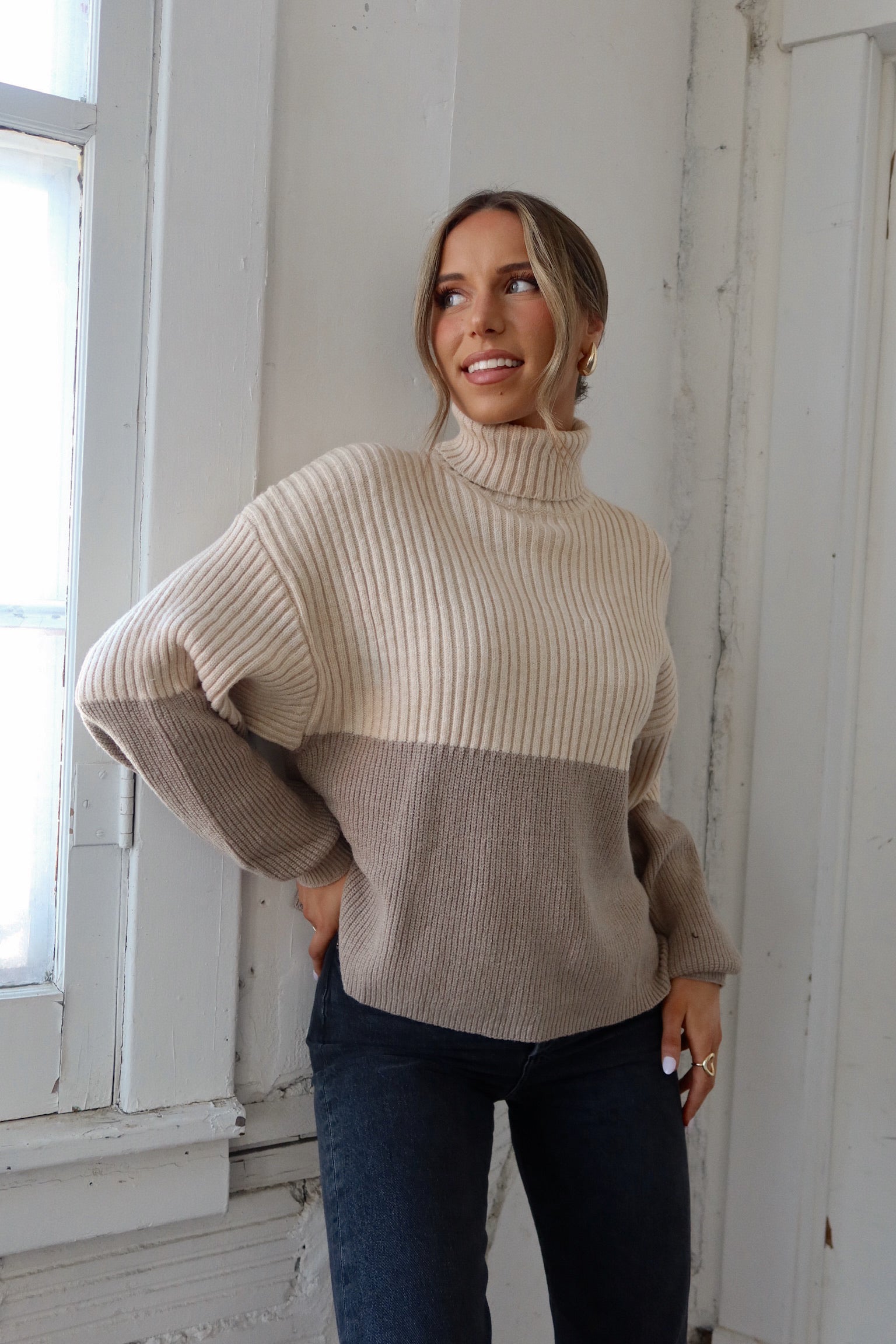 Candice Color-Block Sweater