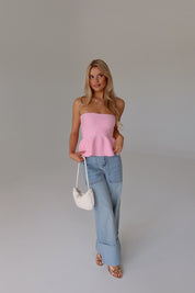 Arianna Wide Leg Cuffed Jeans