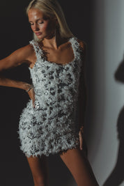 RESTOCKED :Blanca Feather Sequin Dress