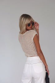 Lianna Crochet Knit Reversible Top