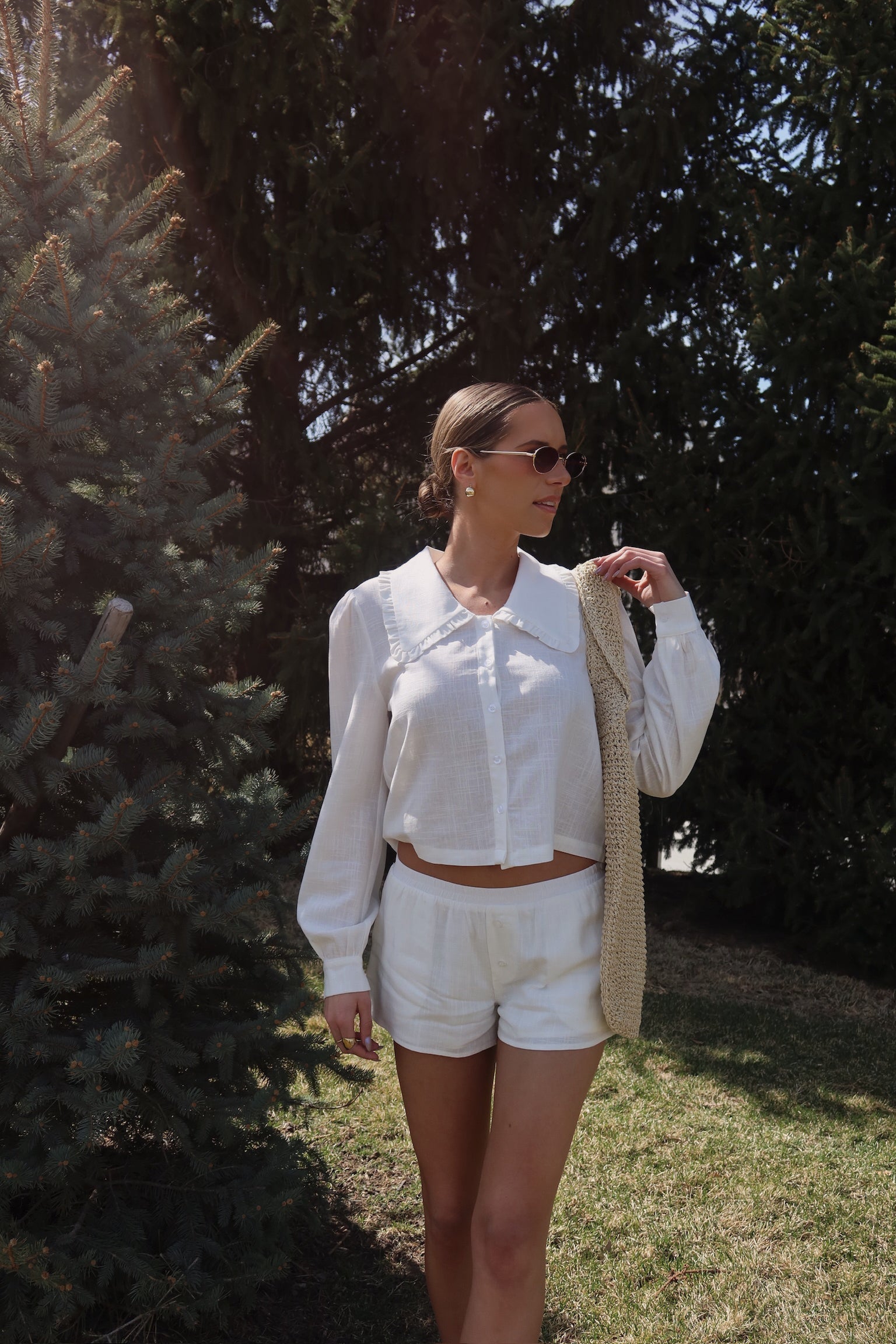 Linen Low Rise Short