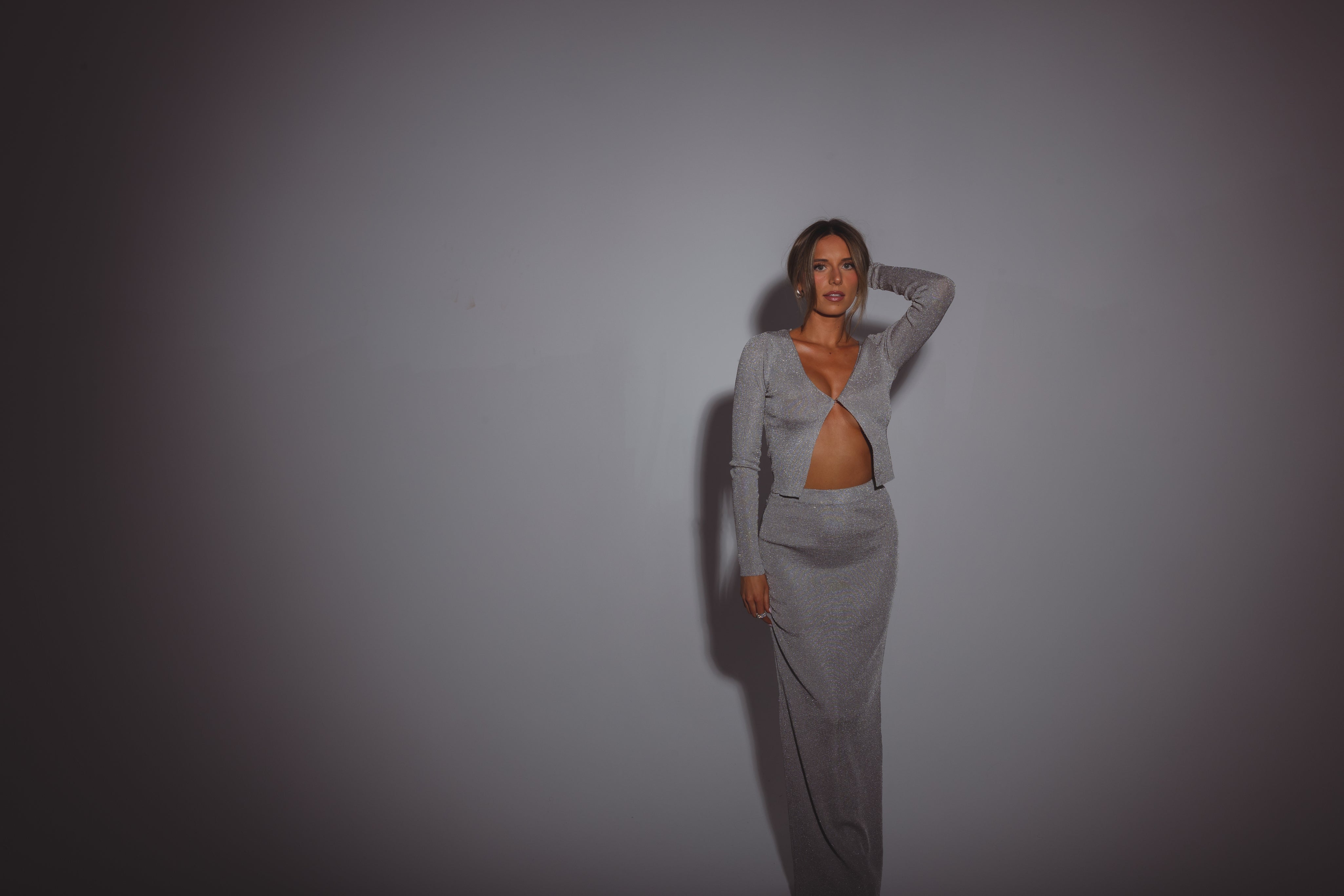 Xandra Shimmer Knit Top