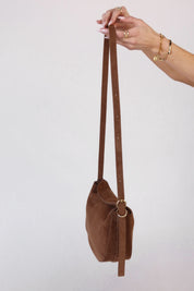BILLINI : Collins Suede Cross Body Bag In Cocoa