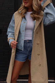 Paige Khaki Combo Trench Coat