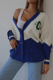California Oversized Varsity Cardigan