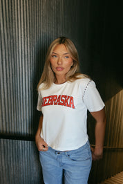 No Place Like Nebraska Studded Tee
