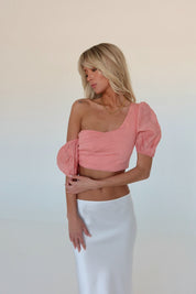 RESTOCKED :Lacey One Drop Shoulder Puff Sleeve Top